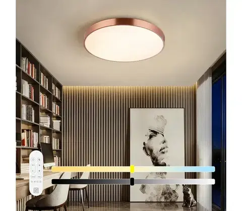 Svietidlá  NEO 07322L-LED Stmievateľné stropné svietidlo NEO LITE SEMPLICI 60W/230V priemer 60 cm medené + DO 07322L