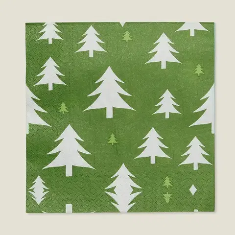 Stojany a držiaky na servítky Vianočné obrúsky Green Trees I 20 szt.