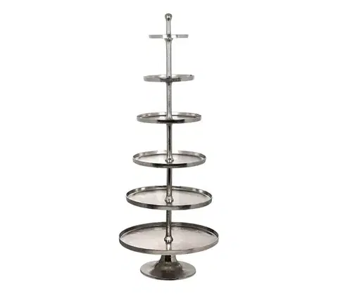 Taburetky Eglo 427652 - Servírovací stojan BABIRIK 206x79 cm strieborný 427652