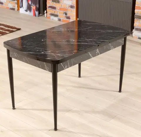Jedálenské stoly Extendable Dining Table Trend Bendır - Black, White