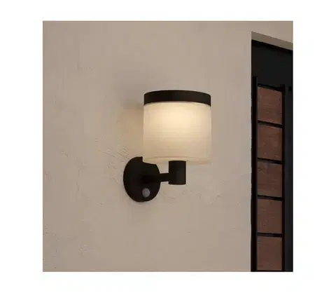 Záhradné lampy Eglo 901076-LED Solárne nástenné svietidlo so senzorom PANTETE LED/7,5W/3,7V IP44 901076