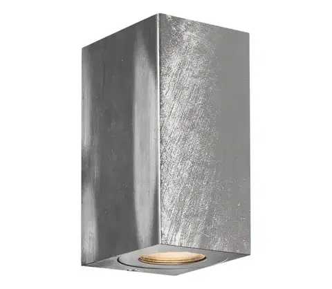 Svietidlá Nordlux - Vonkajšie nástenné svietidlo CANTO 2xGU10/28W/230V IP44 strieborné 49731031