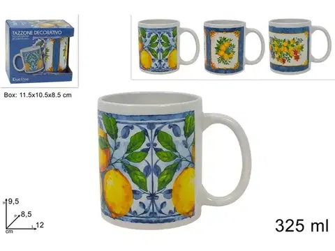 Hrnčeky, šálky, podšálky MAKRO - Hrnček 325ml rôzne dekory