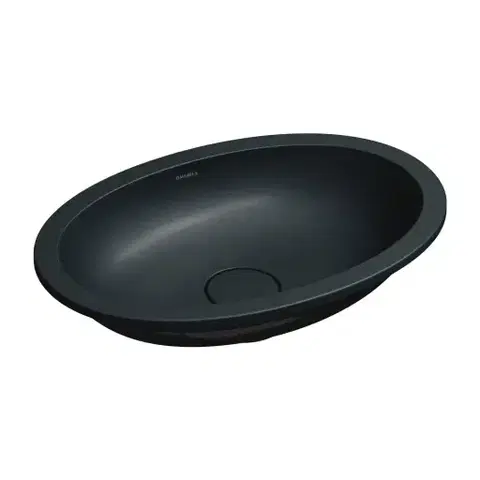 Umývadlá OMNIRES - SHELL M+ podumývadlo, 48 x 31 cm, čierna láva matná, SHELL480UPBLV