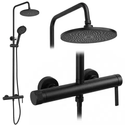 Kúpeľňové batérie REA REA - Sprchový set Rivo Black REA-P9499