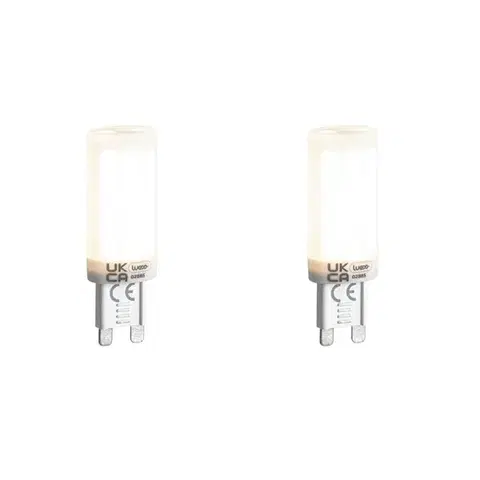 LED osvetlenie Sada 2ks stmievateľných LED žiaroviek G9 s 3-stupňovým stmievaním, opálové, 4,5W, 500lm, 4000K