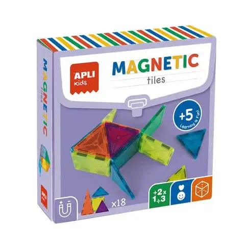 Do 49 dielikov APLI Magnetická stavebnica 16 kusov
