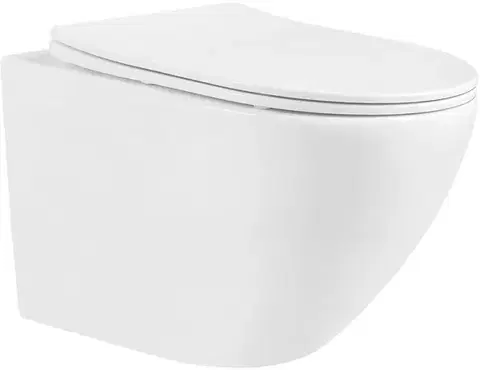 Záchody MEXEN/S - Lena Závesná WC misa vrátane sedátka s slow-slim, duroplast, biela 30220300