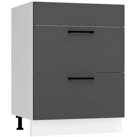 Kuchynské skrinky stojace Kuchynská skrinka Max D60pc S/2 Zasl šedá