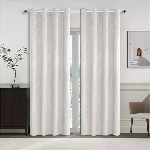Závesy do spálne Záves na krúžkoch YC11937/280G/01/140x250 cm krémový