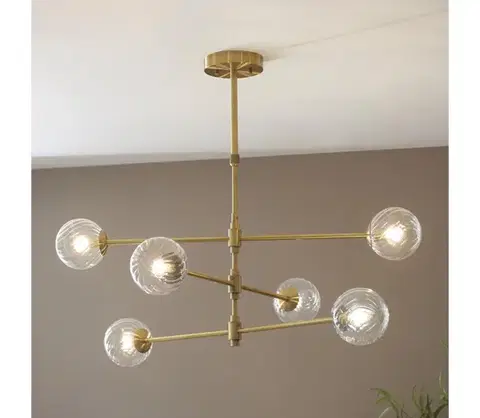 Svietidlá Endon 114039 - Luster na tyči 6xG9/3,2W/230V zlatý 114039
