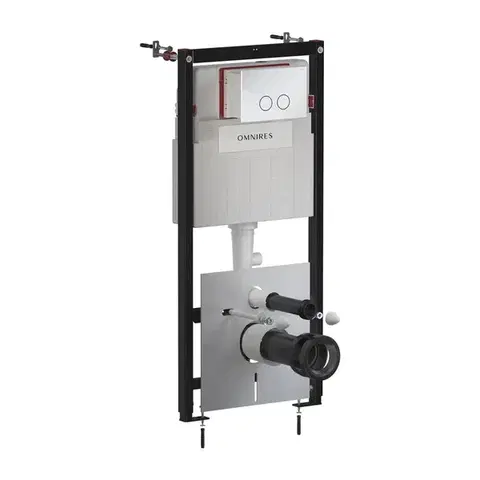 Záchody OMNIRES - Set: STRONGFRAME podomietkový rám ECO + STEEL-R45 nerez tlačidlo, chróm lesk STFWCECO1R45-RCR