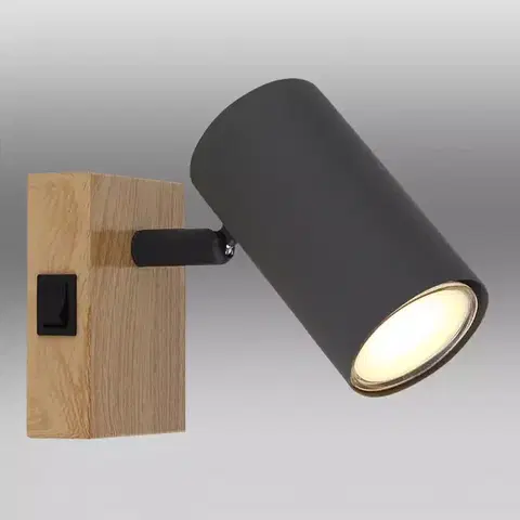 Lampy do obývačky Nástenná lampa 57911-1G grafit K