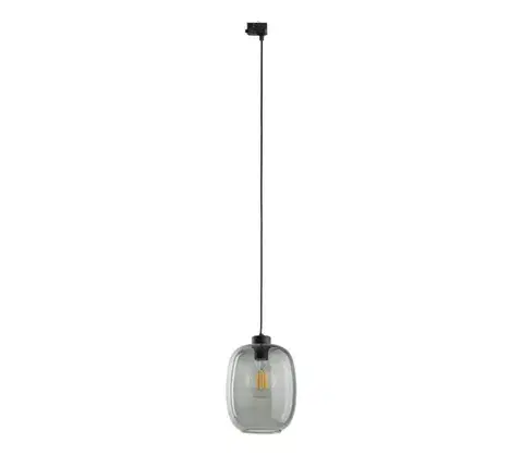 Svietidlá  Luster na lanku do 3-fáz. lištov. systému ELIO 1xE27/15W/230V čierna/dymová čierna 10683