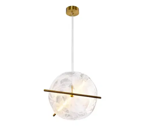 Svietidlá  LED Luster na lanku RELAX LED/15W/230V zlatý/biely 31-50816