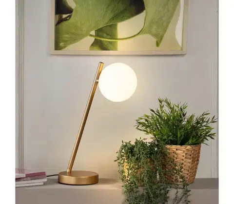 Lampy ONLI - Stolná lampa PALOMA 1xG9/10W/230V 38,5 cm zlatá 5084/LORO