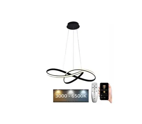 Svietidlá BRILAGI - LED Stmievateľný luster na lanku COSMOWAVE LED/70W/230V čierna + DO BG-J4331/B