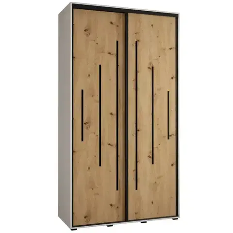 Šatníkové skrine Skriňa 45 Canaris 12 130 biela/artisan/čierna