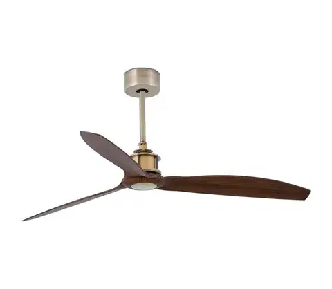 Ventilátory FARO Barcelona FARO 33398WT - Stropný l. JUST FAN M priemer 128 cm hnedá/mosadz Wi-Fi Tuya + diaľkové ovládanie (DO) 33398T