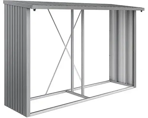 Drevníky Biohort Drevník BIOHORT Woodstock 300,7 x 102 x 199 cm (sivý kremeň metalíza)