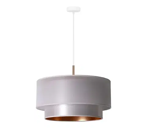 Svietidlá  - Luster na lanku NANTES 1xE27/15W/230V pr. 45 cm strieborná/medená 602549