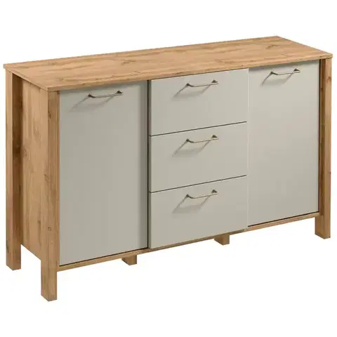 Komody do spálne Komoda Indygo K2D3S dub wotan-beige