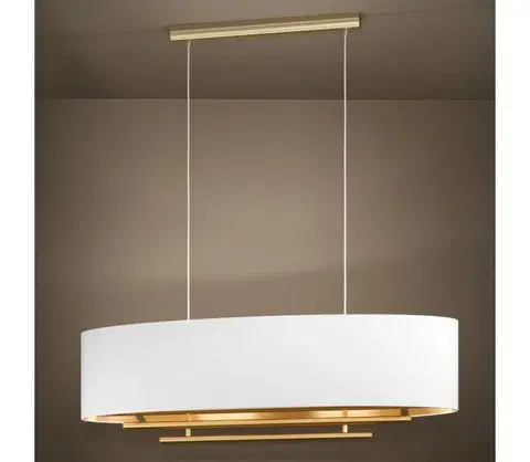 Svietidlá Eglo 390182 - Luster na lanku PINETARA 4xE27/40W/230V biela/zlatá 390182