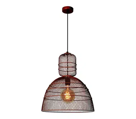 Svietidlá Lucide 78395/01/43 - Luster na lanku GASSET 1xE27/60W/230V hnedá 78395/01/43