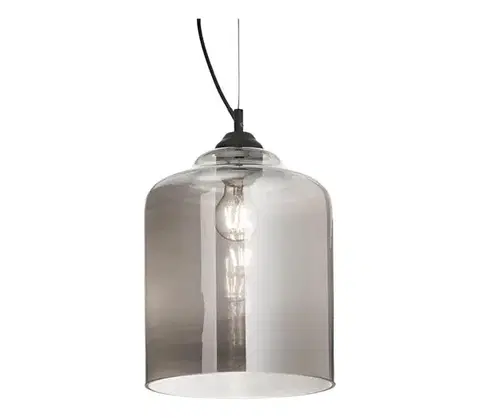 Svietidlá Ideal Lux - Luster na lanku BISTRO 1xE27/60W/230V pr. 24 cm dymová 112312