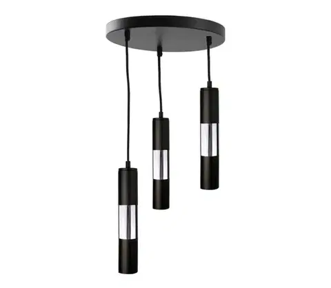Svietidlá  Luster na lanku MAGNUMA 3xGU10/50W/230V čierna/lesklý chróm 1262/22