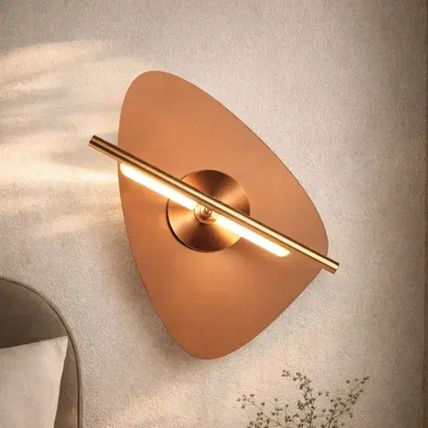 Nástenné svetlá RELAX lampa kinkiet mosiężny 5W LED 3000K klosz bursztynowy