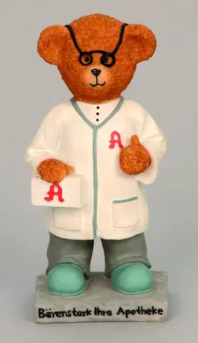 Sošky, figurky - zvieratá MAKRO - Medveď doktor 20cm