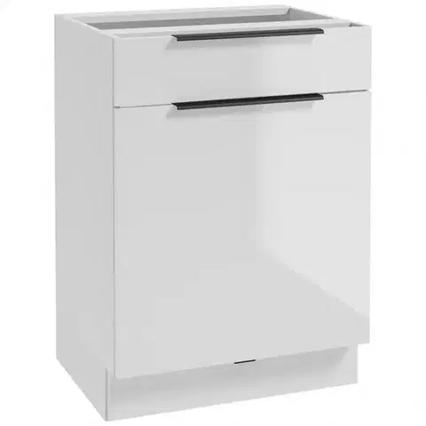 Kuchynské skrinky stojace Kuchynská skrinka Basti B60 60x84x49 1D2S biela