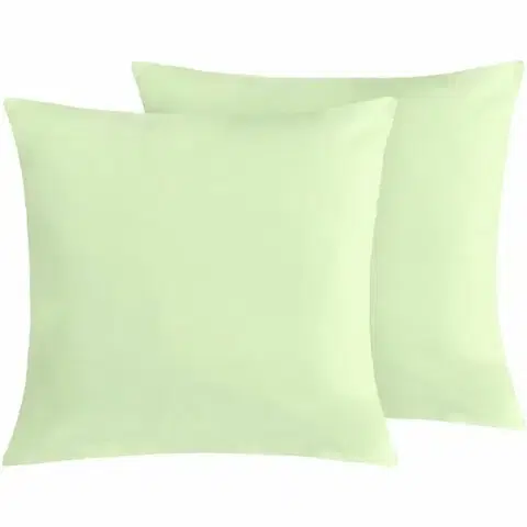Obliečky Bellatex Bavlnené obliečky na vankúš,svetlozelené, 45 × 45 cm, 2 ks, 45 x 45 cm