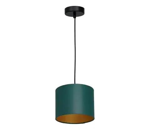 Svietidlá  Luster na lanku ARDEN 1xE27/60W/230V pr. 18 cm zelená/zlatá 3547