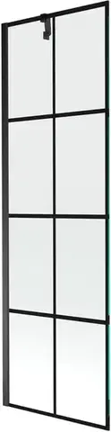 Sprchové dvere MEXEN/S - Next vaňová zástena FIX 60 x 150, čierna dekor, čierna 895-060-000-00-77-70