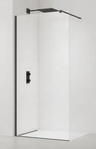 Sprchové dvere Sprchová zástena Walk-in 130 cm SAT PVD Gun metal SATBWI130PRGM SATBWI130PRGM