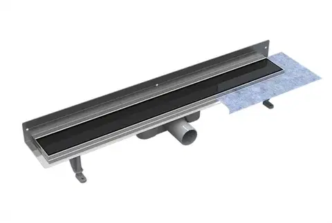 Sprchovacie kúty BESCO - Odtokový žľab VIRGO NEXT BLACK - Rozmer A - 60 cm ZLOL60VNB