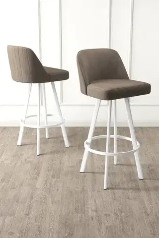 Barové stoličky Bar Stool Set (4 Pieces) Atex - Cappuccino, White