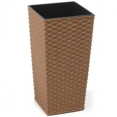 Záhrada Obal Finezia Ratan ECO 30x30x57 cm svetlohnedý