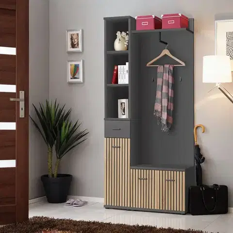 Predsieňový nábytok Predsieňová stena  MARCO I artisan/antracit anas mc1
