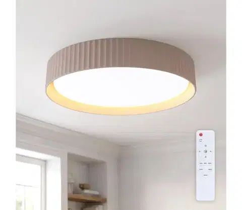 Svietidlá BRILAGI - LED stmievateľné stropné svietidlo LUCIA LED/48W/230V pr. 41 cm hnedé s diaľkovým ovládaním WO800-OEM42-40