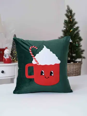 Dekoračné obliečky MKLozkoviny.sk Vianočná obliečka na vankúš mikroplyš 40 × 40 cm - Zimná zábava-  -