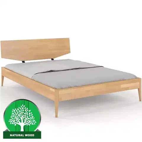 Dvojlôžkové postele Posteľ drevené Buk Skandica Sund/160x200/prírodný