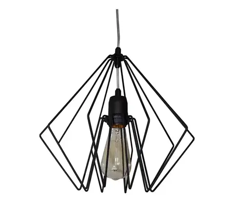 Svietidlá  Luster na lanku GIZA 1xE27/15W/230V W-KM 1301/1 BK