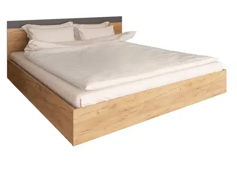 Postele KONDELA Gabriela 160 posteľový rám dub artisan / grafit