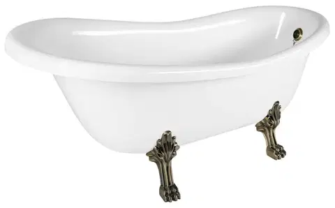 Vane POLYSAN - RETRO voľne stojaca vaňa 157x76,5x73cm, biela, nohy bronz 43228