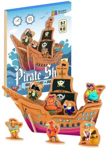3D puzzle 3D Creative Drevené 3D puzzle Pirátska loď