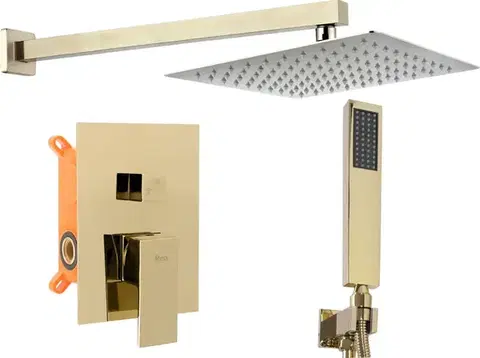 Kúpeľňové batérie REA REA - Podomietkový sprchový set Fenix zlatý REA-P8401