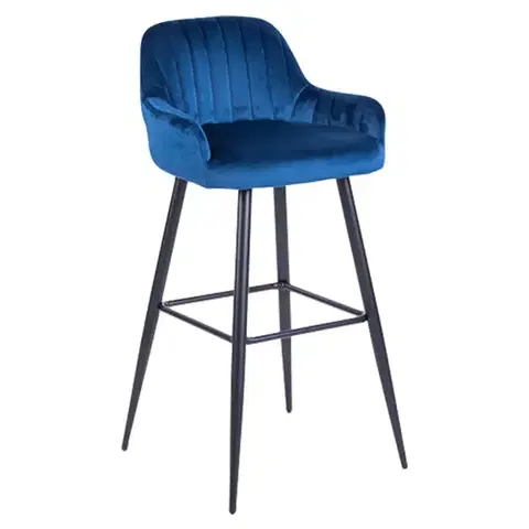 Barové stoličky Barová stolička  2-170ap Blue Velvet